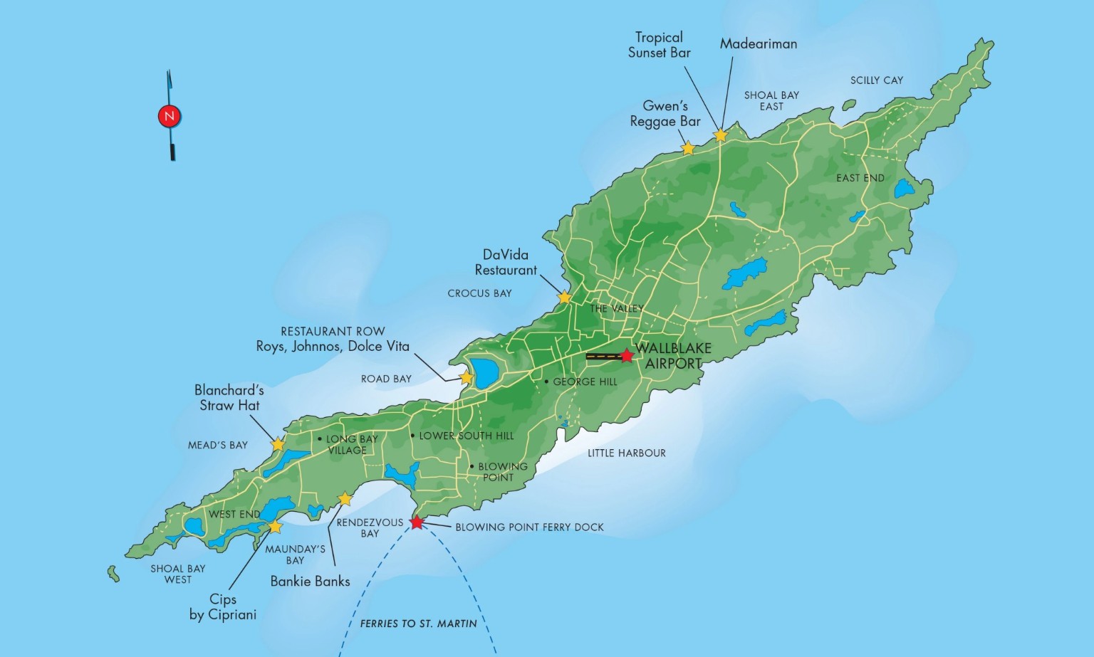 Anguilla map game board